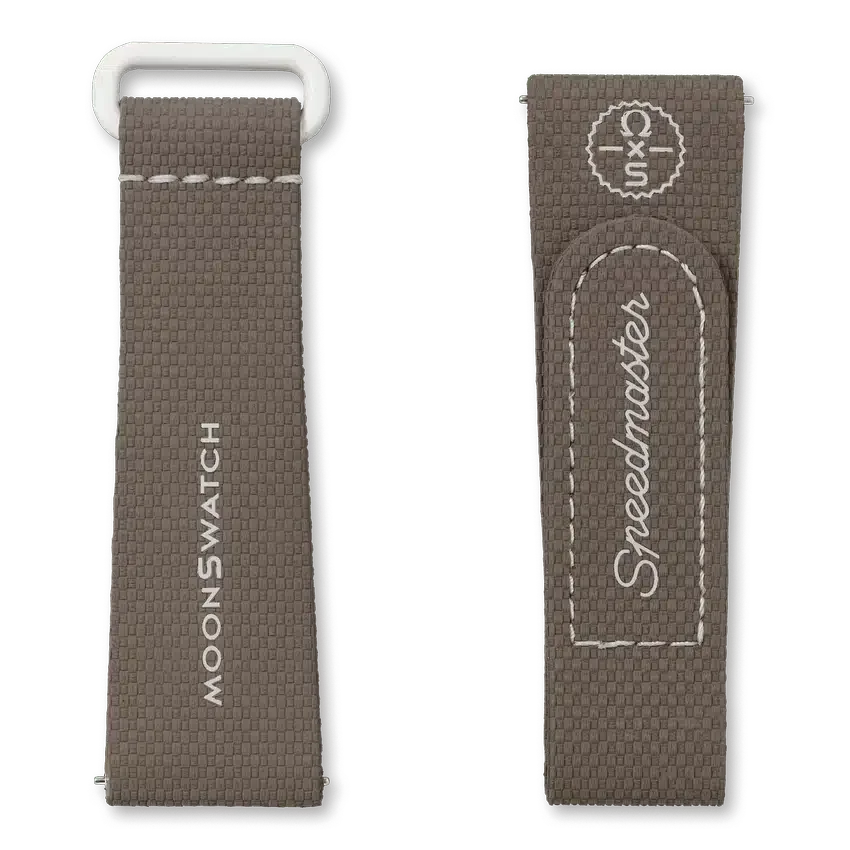 Bracelet en caoutchouc MoonSwatch marron foncé/sable
