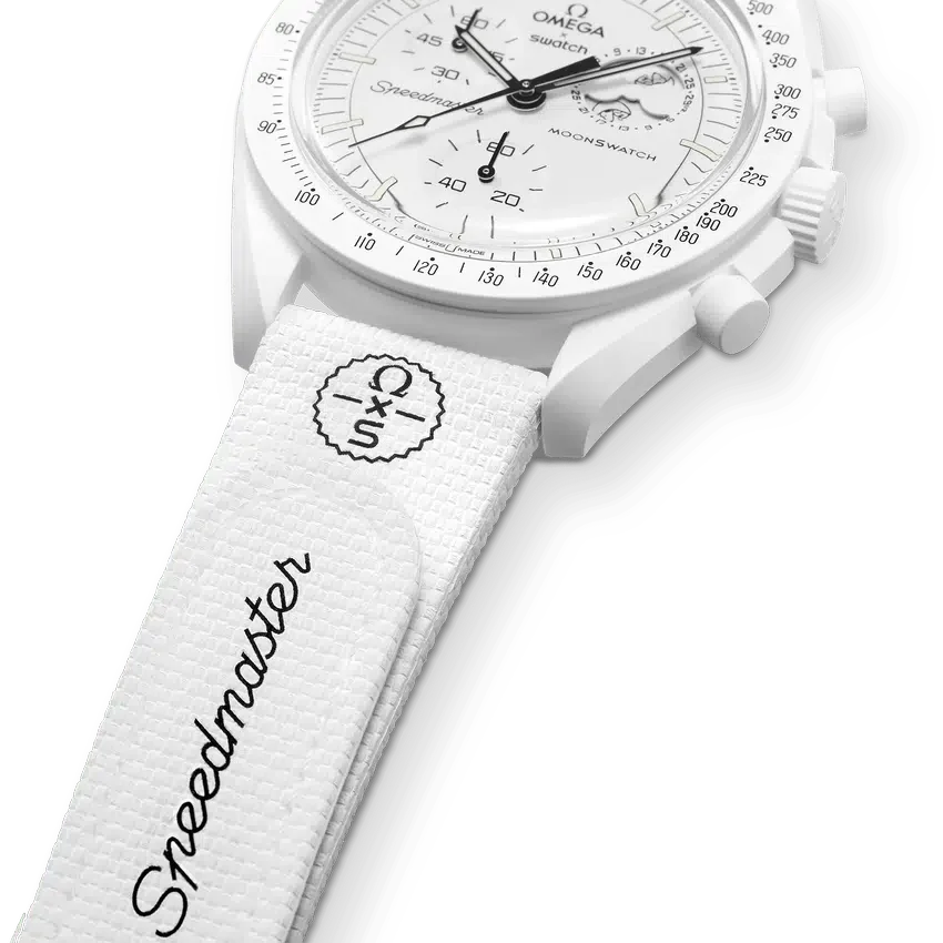 Bracelet MoonSwatch en caoutchouc blanc/blanc