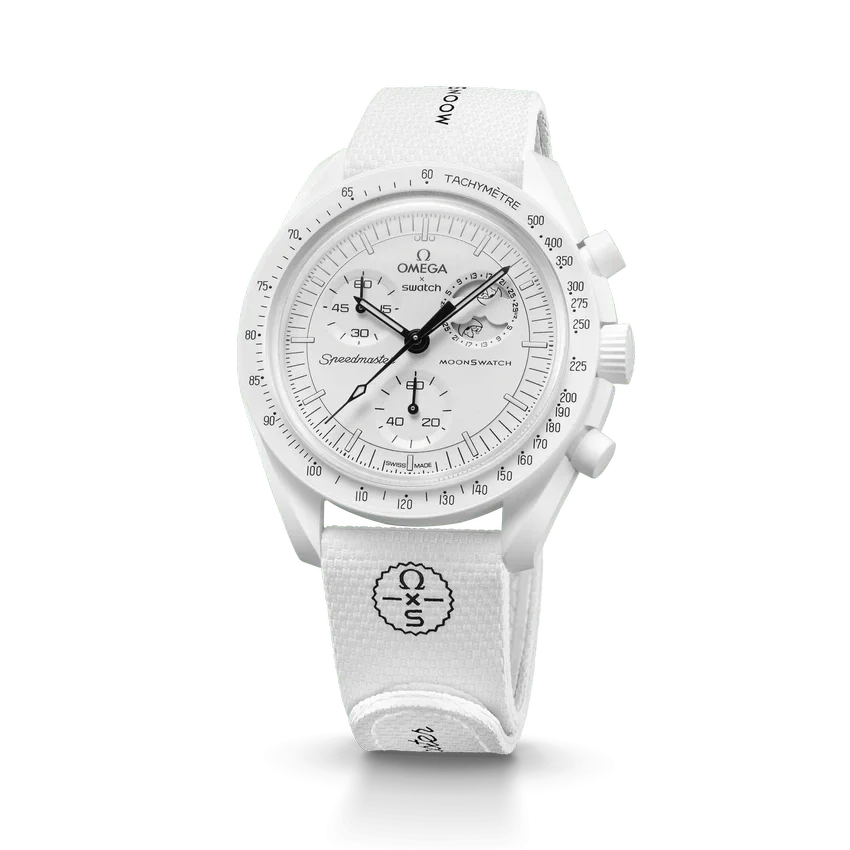 Bracelet MoonSwatch en caoutchouc blanc/blanc