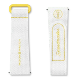 Bracelet MoonSwatch en caoutchouc blanc/jaune