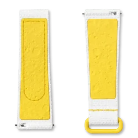 Bracelet MoonSwatch en caoutchouc blanc/jaune
