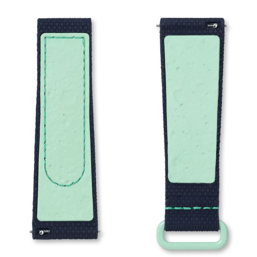Bracelet MoonSwatch en caoutchouc bleu foncé/vert