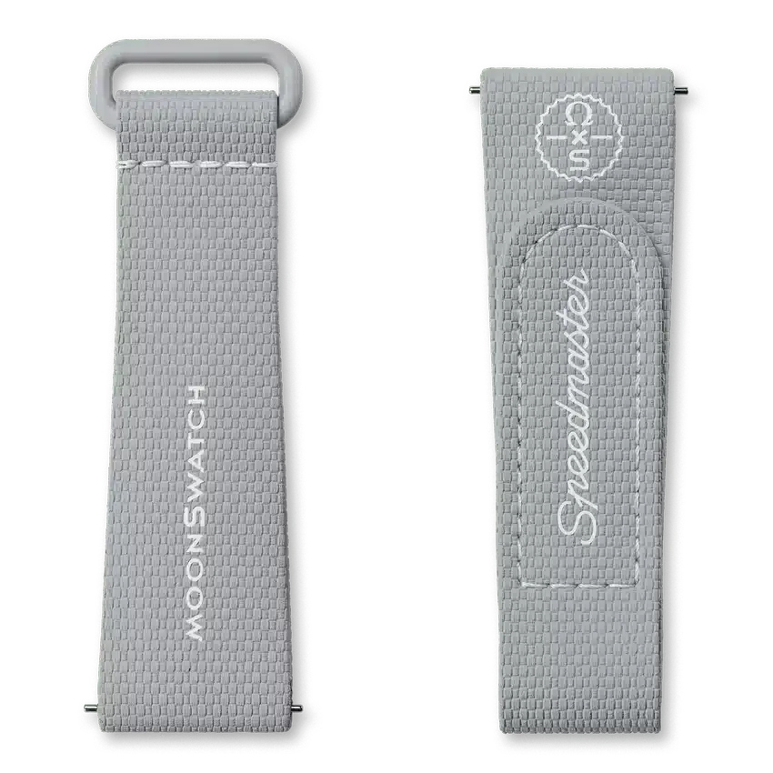Bracelet MoonSwatch en caoutchouc gris/gris
