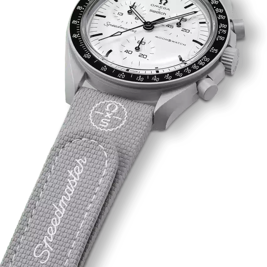 Bracelet MoonSwatch en caoutchouc gris/gris