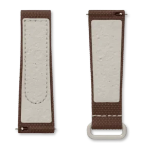 Bracelet MoonSwatch en caoutchouc marron/beige