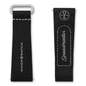 Bracelet MoonSwatch en caoutchouc noir/gris