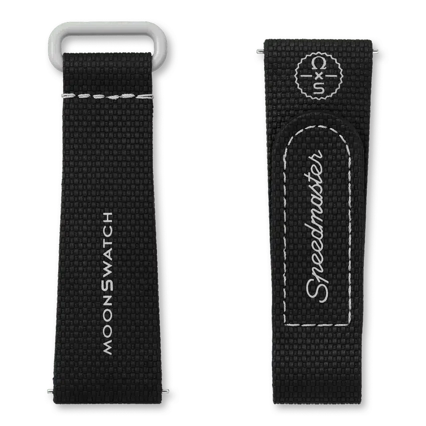 Bracelet MoonSwatch en caoutchouc noir/gris