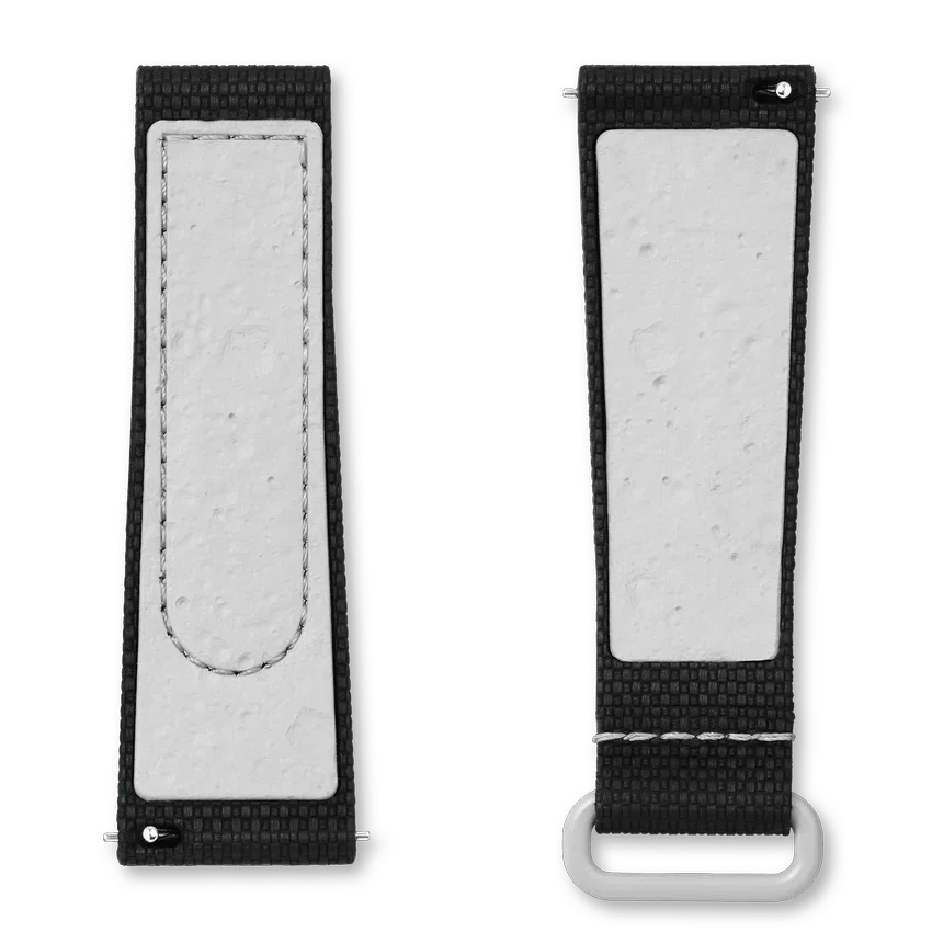 Bracelet MoonSwatch en caoutchouc noir/gris