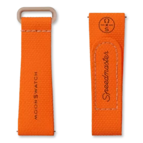 Bracelet MoonSwatch en caoutchouc orange et sable