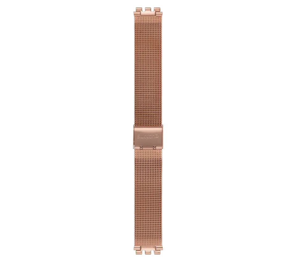 Bracelet Skin en acier inoxydable avec mailles milanaises et revêtement PVD or rose