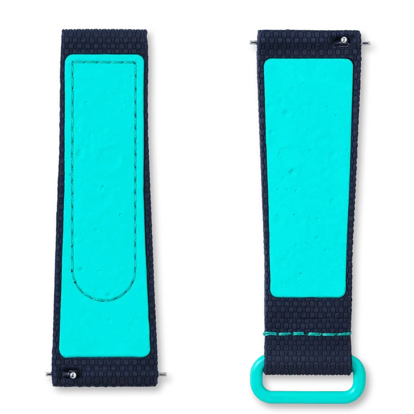 MoonSwatch en caoutchouc bleu foncé/turquoise