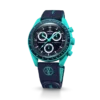 MoonSwatch en caoutchouc bleu foncé/turquoise