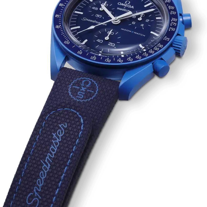 MoonSwatch en caoutchouc bleu marine/bleu
